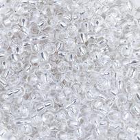 Sidabru dengti 4 mm spalvoto stiklo smulkūs karoliukai „pasidaryk pats“ apyrankėms ir aksesuarams Diameter 4mm, Hole 1.2mm, 50g per pack