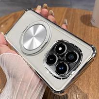 Xiaomi Redmi Note 14 13 12 Pro Plus POCO X7 X6 F6 M6 Pro 5G 4G dėklas 360° magnetinis laikiklis dengtas silikoninis smūgiams atsparus dangtelis Redmi Note 14 (5G)