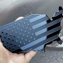 JAV Jungtinės Valstijos Amerika Vėliava Žemėlapis Sparno Emblema Automobiliams Sunkvežimiams Nešiojamam Kompiuteriui Sienai Automobilio Motociklo Išorės Aksesuarai one-size juoda