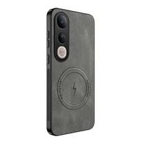 For VIVO V50 Lite Luxury Sheep Skin for Magsafe Magnetic Wireless Charging Matte Cover for VIVO V 50 V50lite Anti-drop Bumper For VIVO V50 Lite pilka