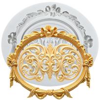 Baroque Frame Silicone Molds Picture Frames Fondant Mold Cake Decorating Tools Cupcake Topper Candy Chocolate Gumpaste Mold pilka spalva