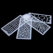 4pcs DIY Cookie Flower Fondant Side Reusable Baking Cake Stencil Wedding Decoration New
