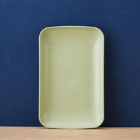 Stačiakampė namų restorano vaisių užkandžių lėkštė small 19*12cm žalia
