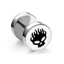 Titanium Steel Barbell Earrings for Men Black Trendy Korean Dumbbell Earrings 08