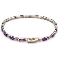 Violetinis cirkonio teniso apyrankė - Elegantiški moteriški papuošalai