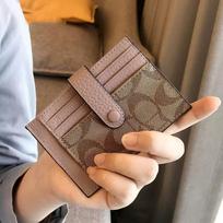 Monogramos itin plono stiliaus kortelių laikiklis piniginė pinigų segtukas madinga mini trumpa vokelio tipo piniginė moterims aplikacijos kortelių ir ID piniginės kredito kortelių piniginė