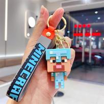 Minecraft PVC raktų pakabukas Vaikams skirtas silikoninis maišelis Monetų laikymo maišelis Raktų pakabukas