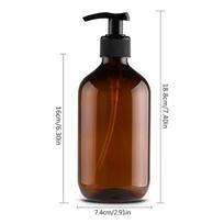 500 ml muilo dozatoriaus buteliukas, papildomas siurblinis buteliukas losjonams, šampūnams dozavoti 1045 brown