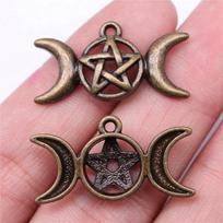 Pakabukai Pentagrama Talismanas Amuletas Pakabukai Vaikų Papuošalų Medžiagos ZC097 A07-5pcs-30x16mm