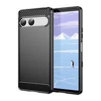 For Cover Sony Xperia 10 VII Case For Sony Xperia 10 VII Anti-knock Silicone Carbon Fiber Back Case For Sony Xperia 10 VII Case Sony Xperia 10 VII juoda