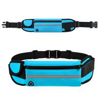 Slim Soft Polyester Water Resistant Waist Bag Pack for Man Women Carrying Phone Keys Money KTB mėlyna