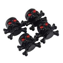 4Pcs Airtight Seal Stem Cover Tire Accessory Car Wheel Tire Valves Stem Caps Skull Style Caps Car Tyre Air Pressure Caps
