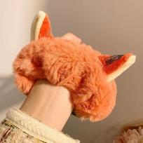 Women's Cute Fox Ear Plush Headband for Amusement Park Photos; Ideal for Autumn & Winter Face Wash; Adorable Cartoon Hair Accessory.