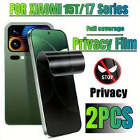 2 vnt. privatumo TPU minkštas hidrogelio plėvelė, tinkama Xiaomi 17 Pro Max 15T 14T 13T Pro ekrano apsaugai, skirta Xiaomi 12 11 Pro plėvelei Hydrogel Film&Xiaomi 17 juoda