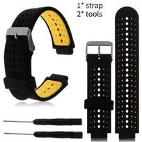 Garmin Forerunner 220 230 235 620 630 Silikoninis keičiamas dirželis Spalvingas Patvarus Black Yellow
