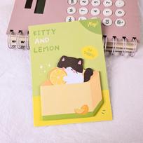 Cute Cartoon Sticky Note Markers - Reusable Student Labels & Office Memos citrina