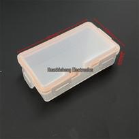Transparent Waterproof Flip-top 18650 Lithium Battery Storage Box - Holds 2/4 Cells, Moisture-proof