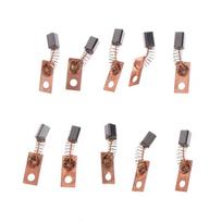 10 vnt. Elektrinio variklio anglies šepetėlių Pakeiskite dantų šlifavimo mašinos mikromotorinį antgalį 3X3X4.5Mm 10pcs gray