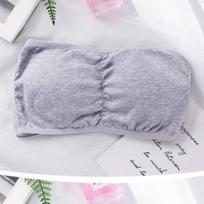Jaunimui be petnešėlių stumiantis į viršų neslystantis medvilninis bandeau liemenėlė One Size juoda