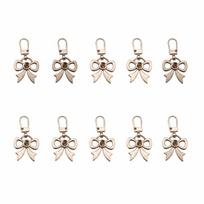 10pcs Butterfly Bow Metal Zipper Detachable Instant Zipper Puller New Zipper Head  Replacement Kits auksas