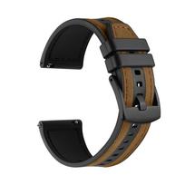 22 mm odos ir silikono dirželis HUAWEI WATCH 4 Pro GT 2 3 SE GT4 46MM / Runner / Ultimate Pakeičiama apyrankė Laikrodžio apyrankė Apyrankė 22mm ruda