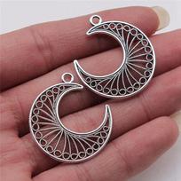 Sun Moon Universe Celestial Bodies Charm Antique Bronze Zinc Alloy Jewelry Making Supplies for Girls Jewelry Charms A45-4pcs-30x34mm
