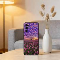 Super Beautiful Tulip Phone Case For Samsung S25,S24,S21,S22,S23,S30,Ultra,S20,Plus,Fe,Soft Silicone Black Cover Samsung S24fe