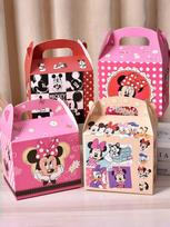 4/8 vnt. Disney Mickey Mouse Mini animacinis saldainių dovanų dėžutė, tinkama vakarėlio, šventės, gimtadienio dovanų pakavimui 4pcs