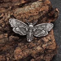 Skeleton Moth Retro Fashionable Niche Brooch Gold brown