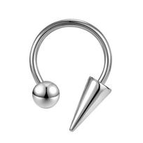 Stainless Steel Spike Septum Lip & Nose Ring Horseshoe Ear Cartilage Jewelry 1.2*8*3*3/6