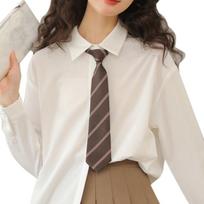 Cute Necktie for Girls Pre-tied Lazy Tie Hand-tied Neckties Japanese Style Striped Collar Tie for School Accessories