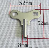 Steel Clock Winding Key for Antique Grandfather Floor Clocks 52mm by 52mm Size with 8mm Shaft Diameter Suitable for Mechanical Clocks One Size