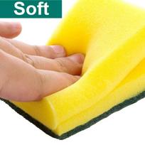 1/10/20/50pcs Absorbent Double-sided Sponge Magic Clean Pot Rust Stain Sponges Cleaning Brush Kitchen Grease Cleaner Tools 1PCS geltona