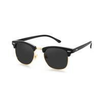Men's sunglasses, metal sunglasses, fashionable sunscreen half-frame driving sunglasses. C1