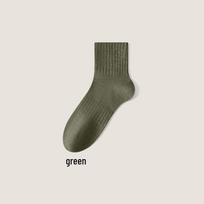 Men's Versatile Mid-Calf Cotton Socks - Sweat-Absorbing, Antibacterial, Odor-Resistant, Solid Color, Ideal for Autumn and Winter, Business Style. One Size chaki
