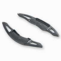 For Subaru Forester Outback XV BRZ WRX Impreza Crosstrek Legacy Car Steering wheel paddle shift anglies pluošto juodos spalvos