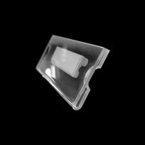 Acrylic Transparent Insert Card ID Badge Holder, 75x30mm skaidri
