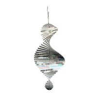 Stainless Steel Spiral Wind Spinner, Hanging Reflective Wind Spinner with Hook, 3D Wind Spinner for Indoor Outdoor Garden Yard