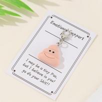 Mini Cute Prank Poop Keychain Case - Drop-Proof, Perfect for Gifts chaki