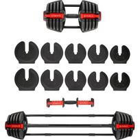 Reguliuojamų hantelių rinkinys 2 viename SGR40 PRO 40 kg HMS