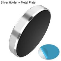 360° magnetinio automobilio telefono laikiklio stovas automobilyje, skirtas iPhone 7 XR X Xiaomi Magnet Mount Mobiliojo telefono sieninio naktinio staliuko palaikymas GPS 1pc sidabras