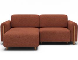 Modulinė sofa Acossta, raudona sp., dešininė, 154 x 244 cm x 95 cm