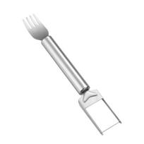 Arbūzo pjaustytuvas Slicer įrankis Nerūdijančio plieno 2-in-1 vaisių pjaustytuvas su vėjo malūno dizainu Nešiojamas meliono kubelių pjaustytuvas Šakutė šeimos stovyklavimui, vakarėliams