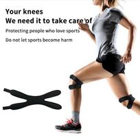 Knee Pad Sports Compression Brace with Dual Strap Support for Running Hiking Injury Recovery one size