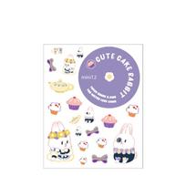 Universal DIY Instant Camera Sticker Cute Cartoon Decorative Decal PVC Creative Photo Album Decor for Fujifilm Instax mini 12 violetinė