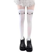 Trendy White Over Knee Socks Breathable Stretchy Anime Thigh Sock Comfortable Costume Socks For Women Outfits