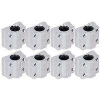 8 vnt. linijinis rutulinis guolis, slydimo blokelis, aliuminio lydinys, mažos trinties CNC slydimo blokelis 3D spausdintuvui