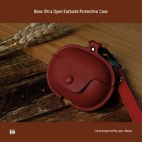 Bose Ultra Earbuds Leather Protective Case by Big Shark Protective Case for Bose Ultra Open Earbuds