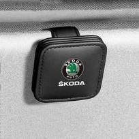 WDQM1 Car Sunglasses Clip Magnetic Sun Visor Card Storage Clips For Skoda octavia 3 2 superb 3 kodiaq Fabia Kamiq Karoq Accessories
