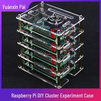 Raspberry Pi 4B/3B+ Multi-Layer Acrylic Cluster Case with Fan (2-10 Layers) 2 layers + 2 fans